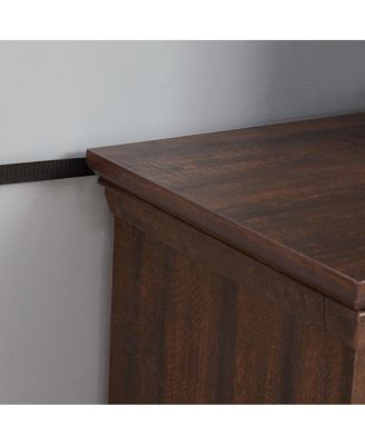 Farmhouse Barn Door TV Stand Media Console Espresso 60.23"W