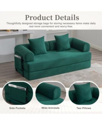 Foldable & Compressible Sofa with Metal Frame for Small Spaces