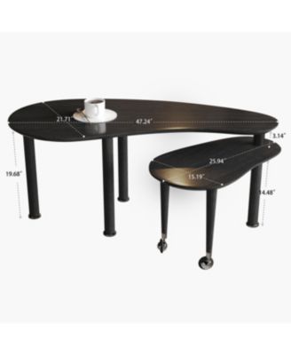 Rotatable Coffee Table with Spacious Storage