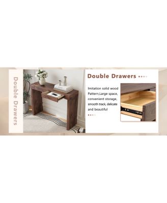 50-In. Natural Walnut Wood Grain Elegant Feature Bar Table