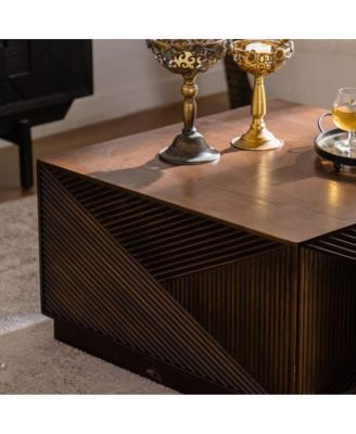 Square Coffee Table, Modern, No Assembly Required