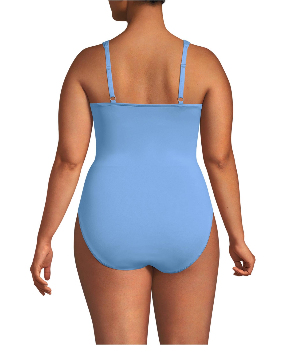 Lands' End Plus Sweetheart Underwire Wrap One Piece Swimsuit