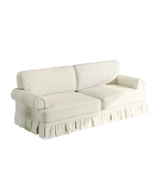 74" Luxuriously Comfortable 3-Seater Cloud Couch, Chenille Sofa with Rolled Arms & Skirt
