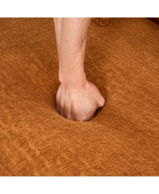 Boneless L-Shape Sectional Sofa with Curved Chaise, Modular Chenille Couch