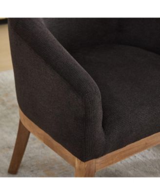 Upholstered Barrel Dining Chair, Linen