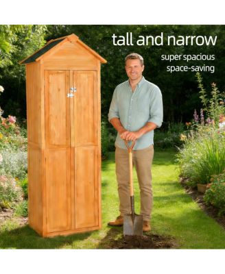  Outdoor Storage Shed Waterproof Garden Cabinet with Lockable Doors