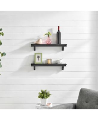 24 in. Wall Display Ledge Shelves Set of 2