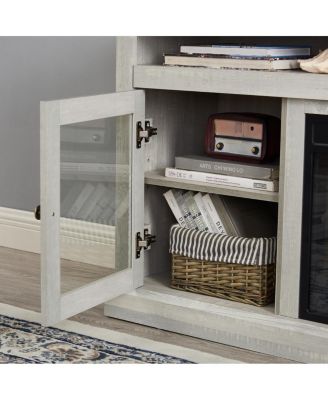 Contemporary TV Media Stand - Modern Entertainment Console, Stone  60"W