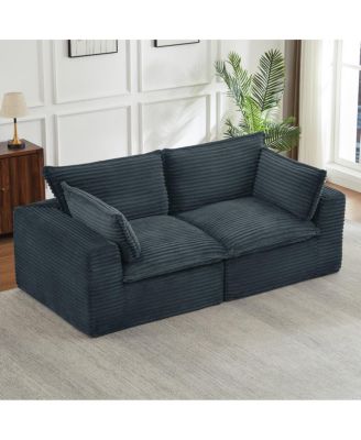 Loveseat Sofa, Cloud Boneless Couch, Modern Modular Sectional, Oversized
