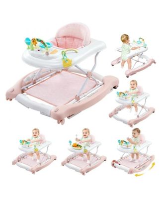 Toddler 5-in-1 Walker with Wheels & Adjustable Height Seat