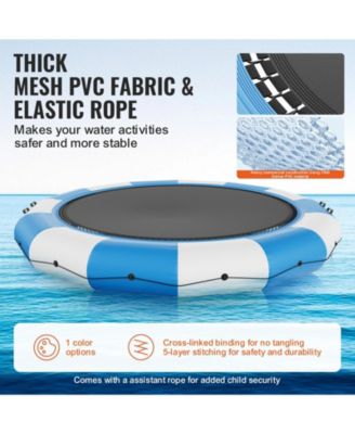 15 Ft Inflatable Water Bouncer with Ladder and Air Pump