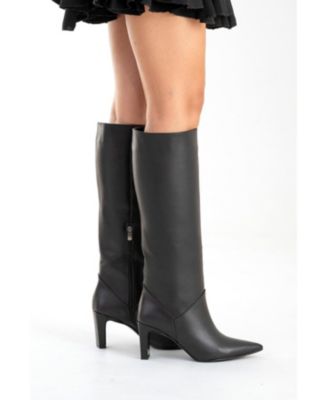 Women's Merla Leather Block Heel Boot