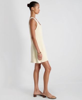 Women's Scoop Neck Mozart Mixed Stripe Mini Dress