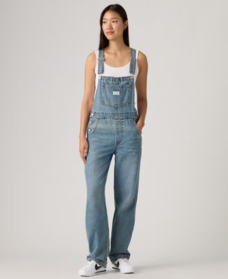 Women's Vintage-Inspired Drapey Fit Denim Overalls