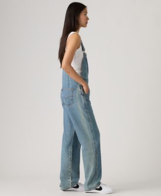 Women's Vintage-Inspired Drapey Fit Denim Overalls