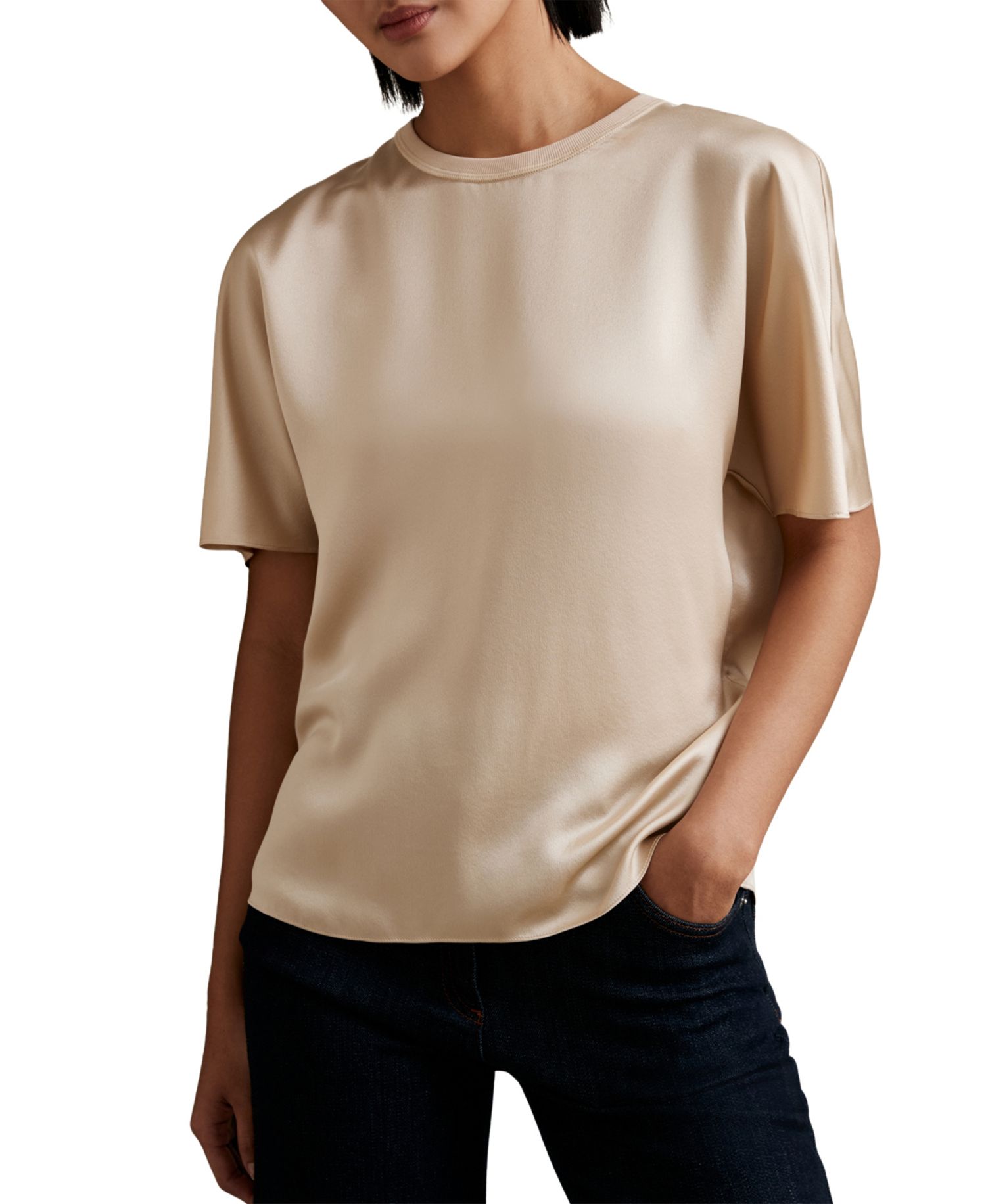 Women's Lena Silk Short-Sleeve Top