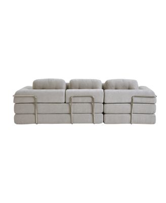 104" Boneless Chenille Memory Foam Modular Sectional Sofa with Chaise - No Assembly