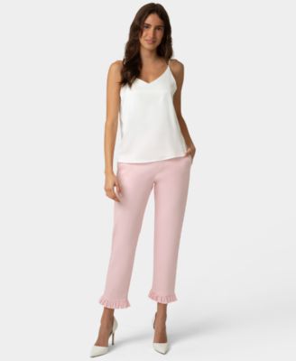 Women's Ruffle Denim Skimmer Pull-On Sleepwear Pant