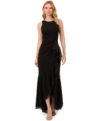 Women's Organza Crepe High-Low Gown