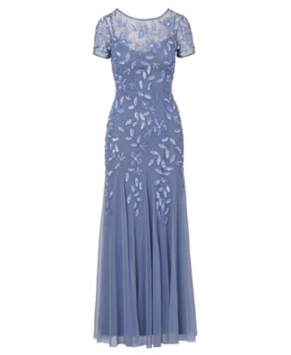 Adrianna Papel Women's Floral-Beaded Gown