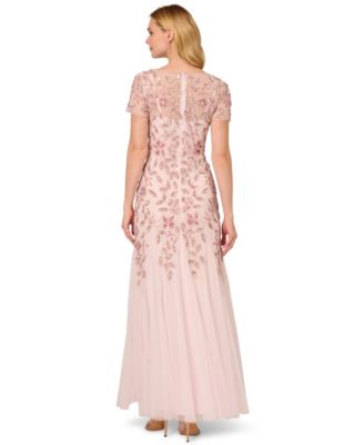 Adrianna Papel Women's Floral-Beaded Gown