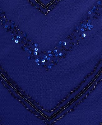 Women's Beaded Cap-Sleeve Sheath Dress