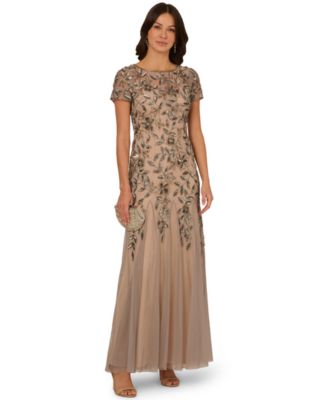 Adrianna Papel Women's Floral-Beaded Gown