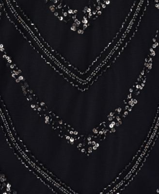 Women's Beaded Cap-Sleeve Sheath Dress