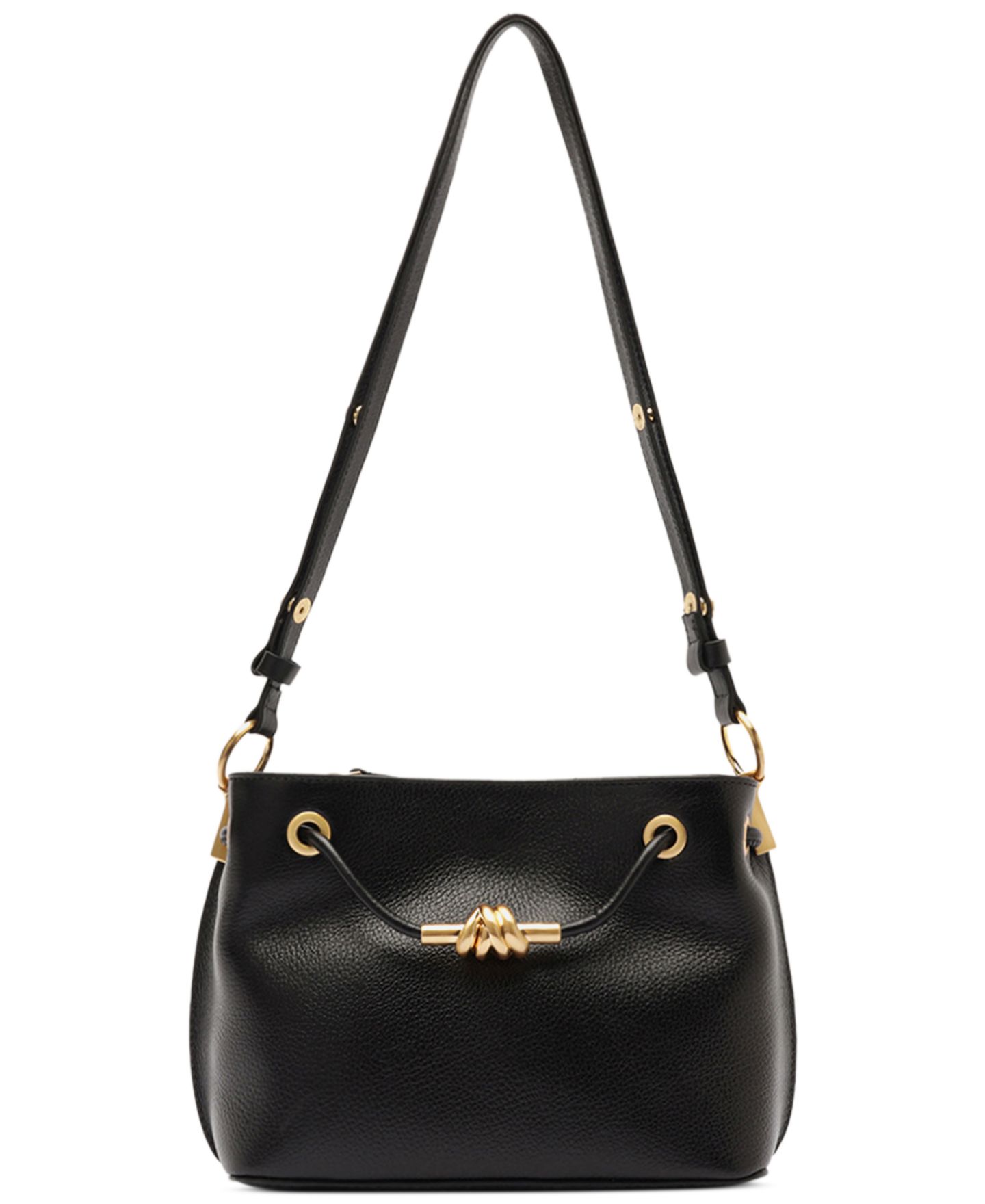 Женская сумка Arezzo Daphne Small Leather Crossbody Handbag, цвет: Чёрный — фото 1