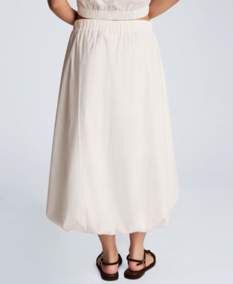 Women's Pull-On Bubble Midi Skirt