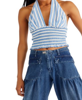 Women's Lotus Tie Hem Balloon Jeans