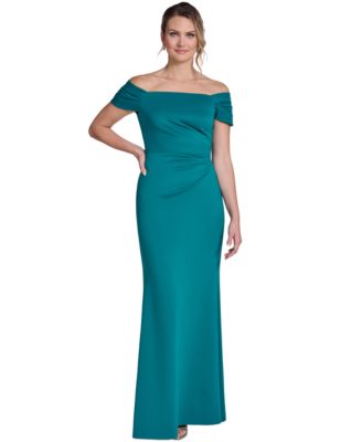 Women's Off-The-Shoulder Side Tuck Gown