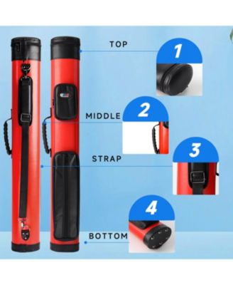 Oval Deluxe Hard Billiard Pool Cue Stick Carrying Case, Billiard Cue Case.