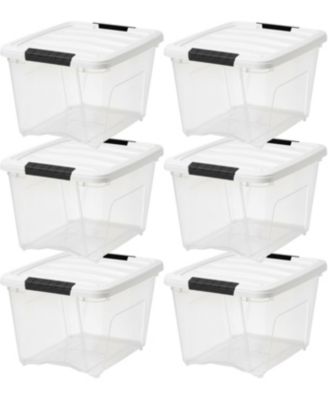 USA 19 Qt Stackable Plastic Storage Bins with Lids