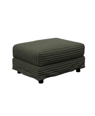 Plush Corduroy Ottoman