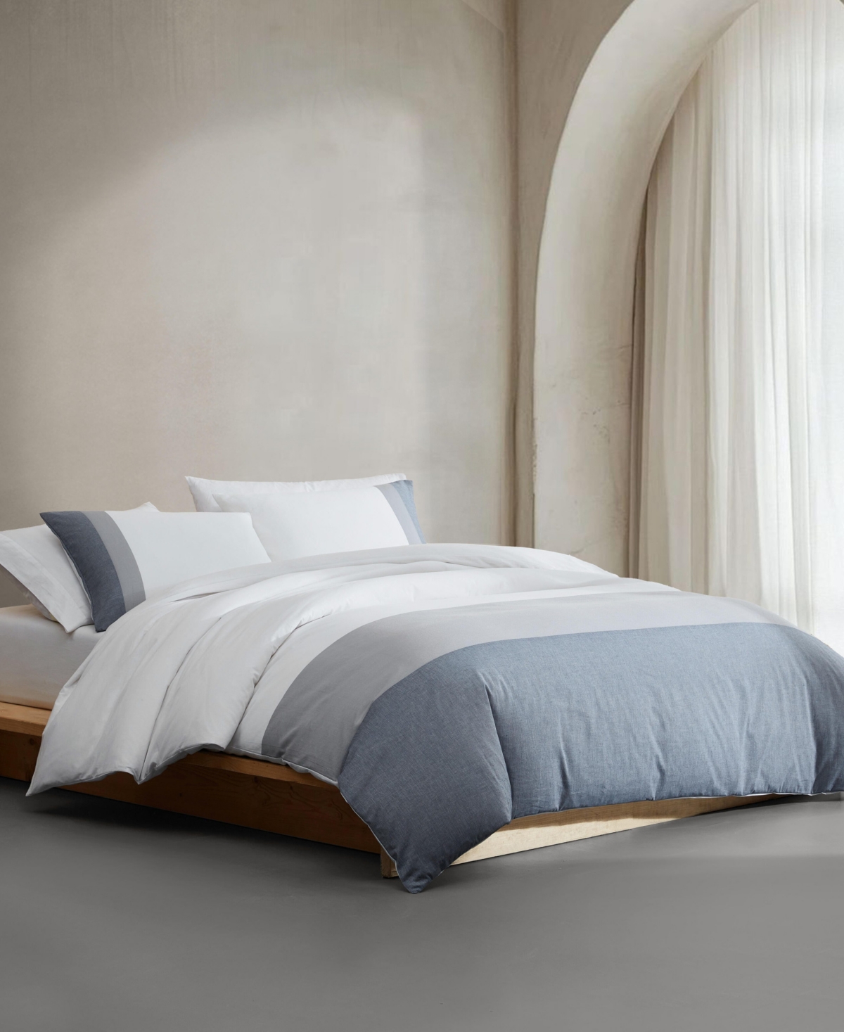 Calvin Klein Chambray Handkerchief 3-Pc. Comforter Set