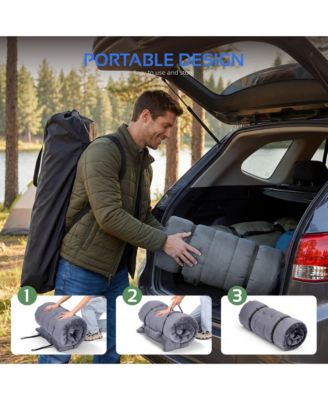 2-Piece Folding Bed Camping Cots with Removable Cotton Mattress (2 in a set), 600 lbs