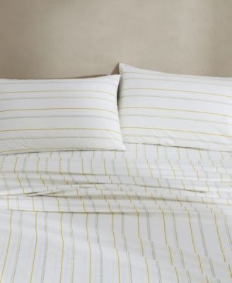 Printed Washed 200-Thread Count Cotton Percale 4-Pc. Sheet Set, Queen