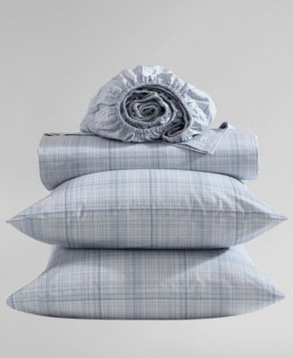 Printed Washed 200-Thread Count Cotton Percale 4-Pc. Sheet Set, Queen