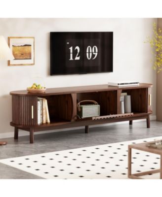 Farmhouse TV Stand for 75" TVs with Storage