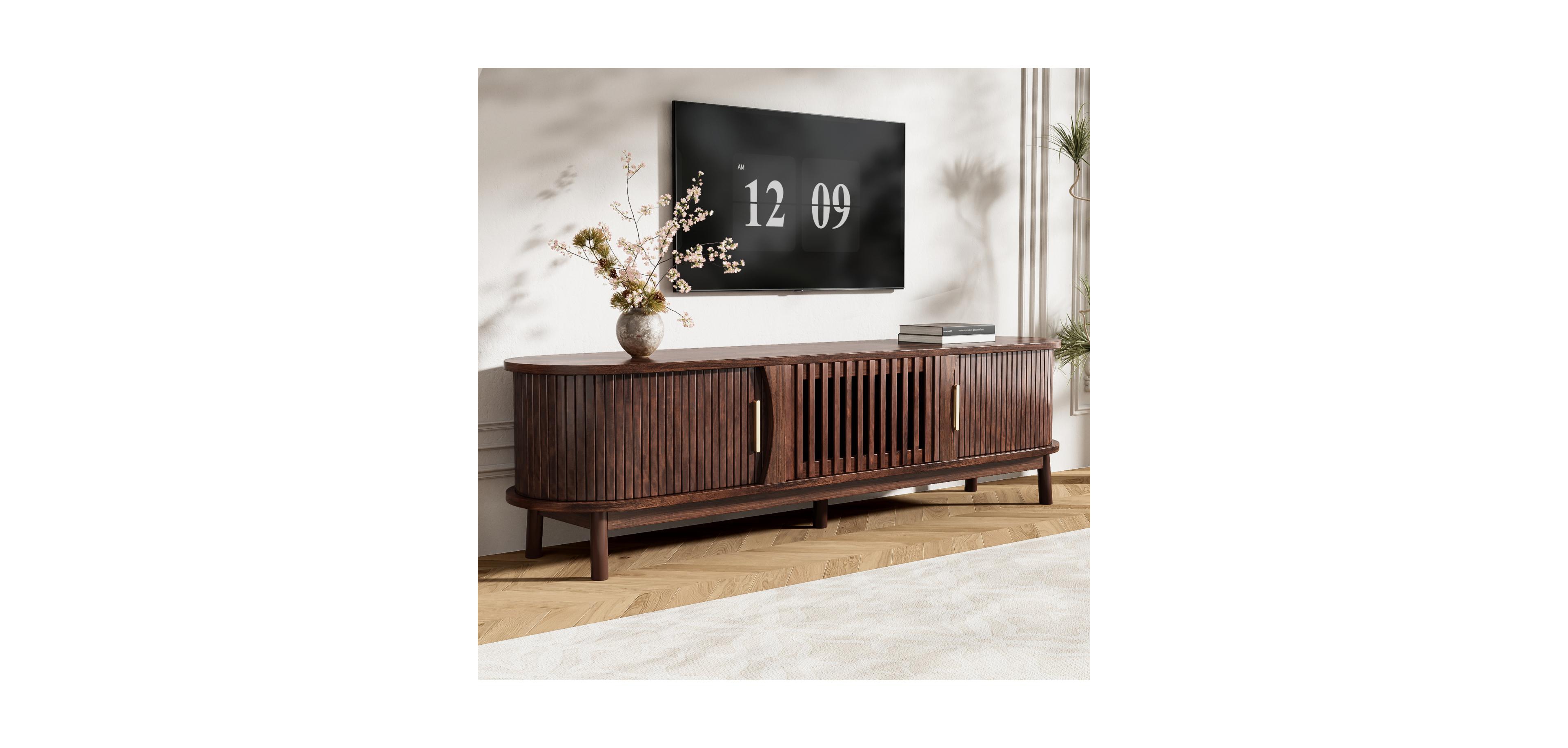 Streamdale Furniture Farmhouse Tv Stand for 75'' TVs with Storage