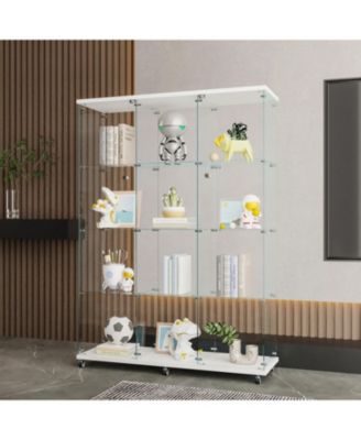Glass Display Cabinet, Extra Large, 4 Shelves