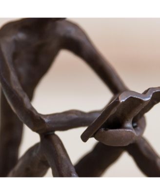 Leisure Reading Bronze Sculpture