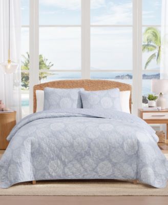 Ocean Island Cotton Reversible 3-Pc. Quilt Set, King