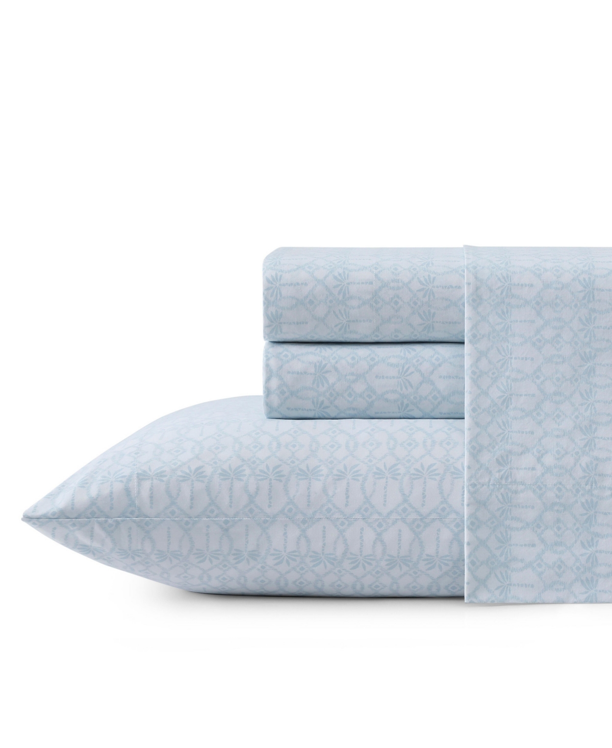 Tommy Bahama Home Palm Tree Ikat 200-Thread Count Washed Cotton 4-Pc. Sheet Set