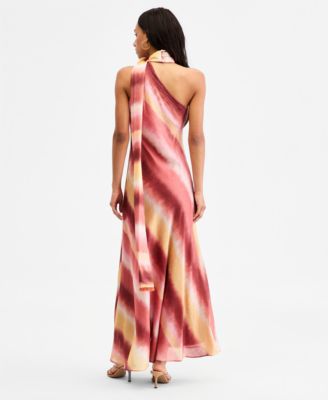 flare one piece dress Indigo Printed Cotton Fit and Flare One Piece Dress