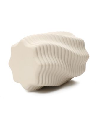 Sculptural MgO Patio Table, Tall Round Side Table for Outdoor Spaces