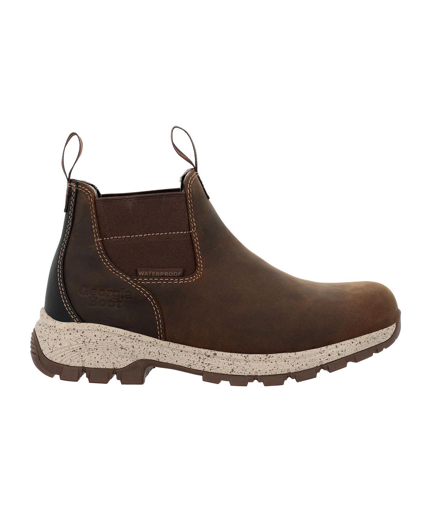 Женские ботинки GEORGIA BOOT Waterproof Alloy Toe Chelsea Work Boot, цвет: Коричневый — фото 2