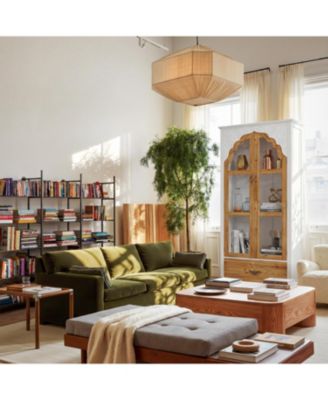 Wooden 3-Shelf Standard Bookcase with Acrylic Door, Drawer