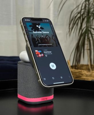 Power Tower Dual Wireless Charging Bluetooth Speaker with Night Light